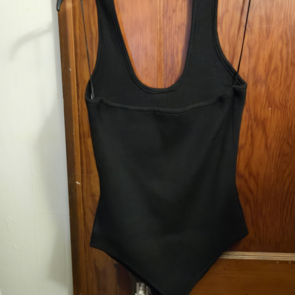Nwt Bar III Black Ribbed High Neck Bodysuit